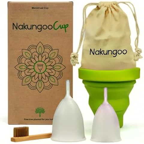 NAKUNGOO Coupe Menstruelle Souple 100% Silicone Cover
