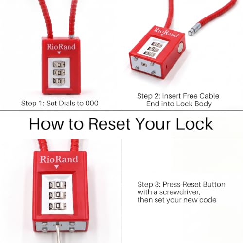 Image of RioRand 15 Inch Combination Gun Cable Lock