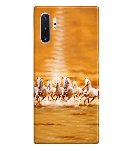 Image of Horse Running Painting Printed Hard Back Case Cover Compatible for Samsung Galaxy Note 10 Plus /Samsung Galaxy Note 10 Pro (Multicolor) - D1667