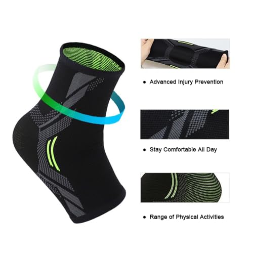 Premium Breathable Ankle Brace – Ideal Support for Sports, Running, Football, and Basketball, Injury Recovery for Sprains, Strains, and Swelling Relief, Unisex Performance Enhancer (1PCS M Size)