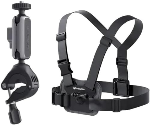 Insta360 Kit Bici, Supporto per Manubrio e Fascia Pettorale, Nero