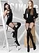 Jansun Faux Thigh High Fishnet Stockings, Women Fishnet Tights Patterned Pantyhose Mock Over the Knee Goth Tights