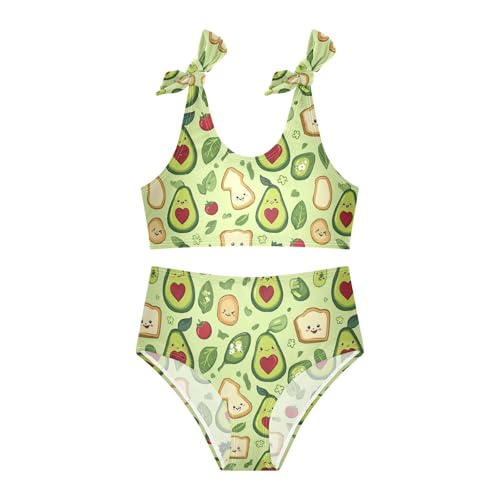 Image of Boccsty Cute Crab Red Blue Girls Swimsuits Kids Bikini Sets 2 Pcs Bathing Suit for 3T