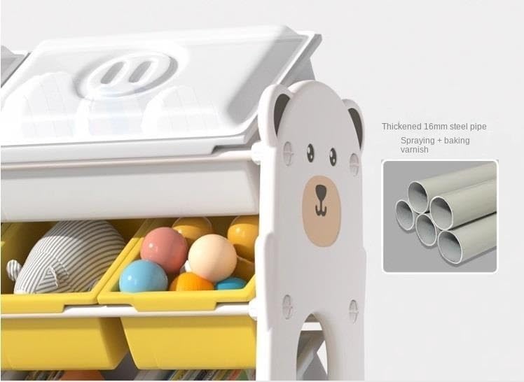 おもちゃ箱 収納 入園祝い プラスチック製のおもちゃ収納オーガナイザー、5つの取り外し可能なおもちゃ箱付きおもちゃオーガナイザーとプ