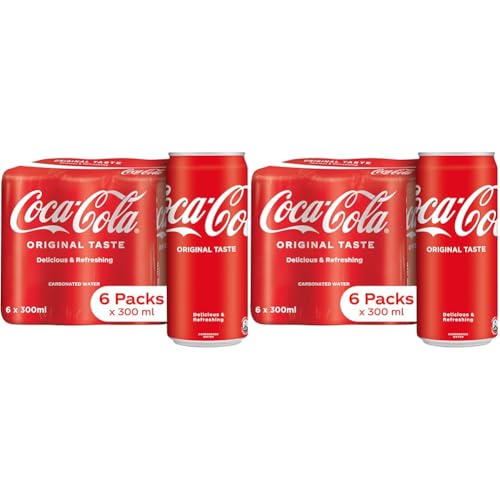 Image of Coca-Cola Original Cold Drink | Soft Drink with Refreshing Fizz | Delicious Cola Flavour | Recyclable Can, 300 ml (Pack of 12)