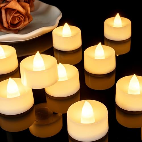 Image of Coku Flameless LED Tealight Candles Smokeless Battery Operated Non-Flickering Tea Lights, Electric Decorative Candle for Diwali, Wedding, Christmas, Gifting & Home Decoration (Warm White, Pack of 20)