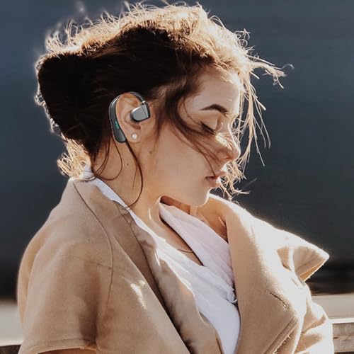 骨伝導 イヤホン Bluetooth 片耳ヘッドホン 音声拡聴イヤホン 音量調節 耳掛け 両耳 充電式 360度集音 オープンイヤー 電話/テレビ/音楽対応 商品画像6