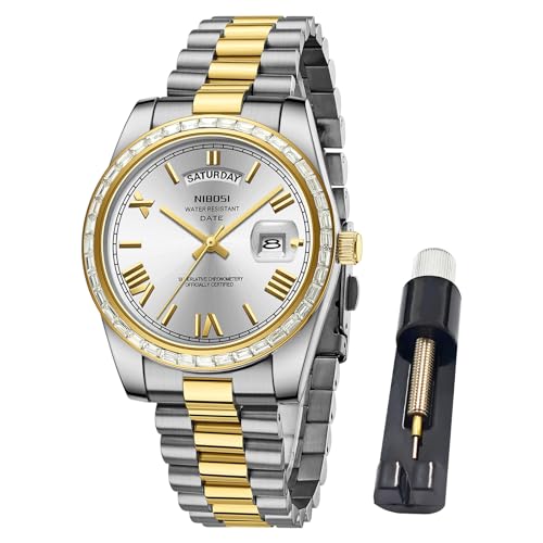Montre pour homme étanche NIBOSI montre bracelet acier classique affichage date