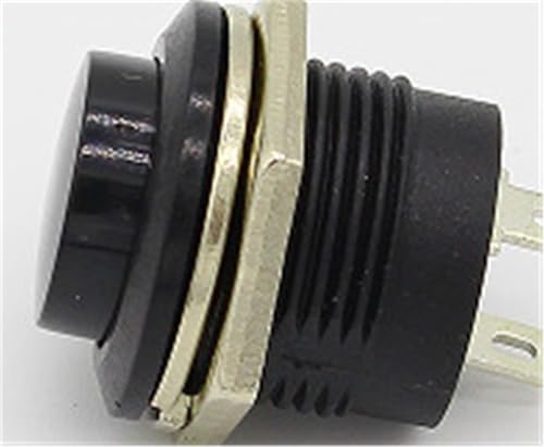 Interrupteur à bouton-poussoir momentané 16mm, lot de 18 pièces 6A en 6 couleurs