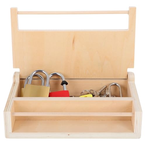 Jeu Éducatif Montessori en Bois Clés et Cadenas d'Éveil Fille Garçon Motricité Fine 3 Ans