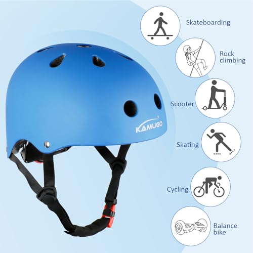 Image of KAMUGO Kids Adjustable Helmet, Suitable for Toddler Kids Ages 3-8 Boys Girls, Multi-Sport Safety Cycling Skating Scooter Helmet