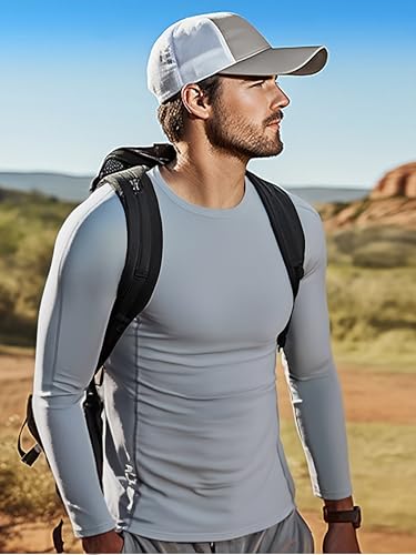 Maglia a compressione da uomo, a maniche lunghe, ad asciugat...