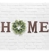 RYGHEWE Round Front Door Decoration Artificial Wreath Home Decorations 4 Piece Housewarming Gifts...