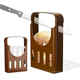 Bagel Slicer Holder, Bagel Cutter for Small and Large Bagels, Bread Slicer - 4 Slice Thickness for Bagels, Buns, English Muffins, Homemade Bread,...