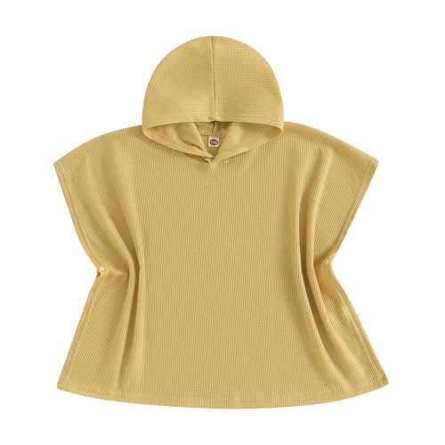 Little Girls Boys Swim Cover Up Hooded Beach Towel Waffle Bathing Suit Swimsuit Kids Summer Pool Poncho