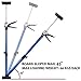 Lifynste Third Hand Tool, Adjustable Support Pole, 3rd Hand Support System, Steel Support Rod for Cabinet Jacks Cargo Bars Drywall Support, Extends from 20 Inch to 45 Inch, 2 Pack, Blue