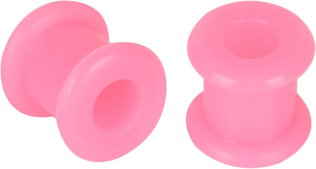 B BodyPJ Sparkles 12Pcs Silicone Ear Gauges Tunnel Plugs Set, 6 Colors,Expanders Gauge