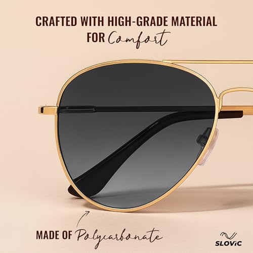 Image of SLOVIC Sunglasses for Men Stylist | UV Protection Goggles for Man | Lightweight & Durable Polycarbonate Material | Unisex Gift for Man & Women | Mens Fashion Sunglasses