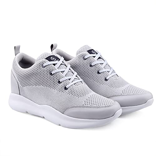 Image of Mens Global Rich's Men's 3 Inch Hidden Height Increasing Black,Blue,Brown,Grey Casual Sports Laceup Shoes with Eva Sole Casual Shoes