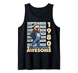 45th birthday bear legends september 1980 45 years old mens canotta