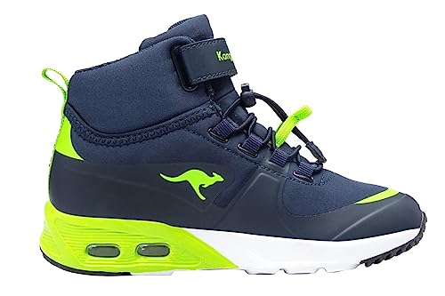 KangaROOS Jungen Kx-hydro Sneaker, Dk Navy Lime, 36 EU