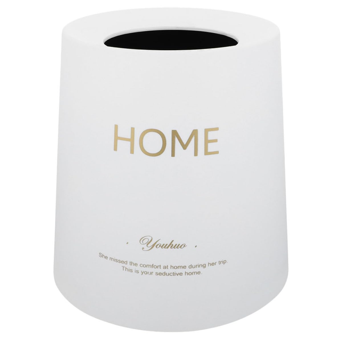 Double-Layer Round Trash Can 12l White Kitchen Rubbish Bin Open-top Garbage Container for Bathroom Bedroom Office Use
