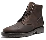 Thursday Boot Company Men’s Captain Lug Cap Toe Leather Boots, Tobacco, 10.5