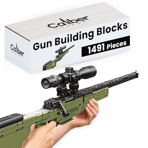 CampCo Sniper Rifle Gun Building Blocks Blaster Kit, like Lego & NERF, 14+ yrs & Adults, 1491 pcs 3D, Simulation Weapon Toy, DIY, Mechanical Model Kit