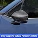 LUNQIN Chrome Carbon Fiber Car Side Door Mirror Trim Cover for Subaru Forester 2025 2026 Auto Exterior Decorations Accessories Rearview Anti Scratch Protection Panel