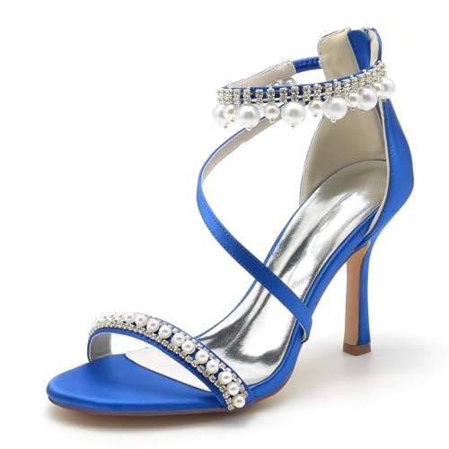 Chaussures d'été à talons hauts confortables avec fermeture éclair pour bal de promo