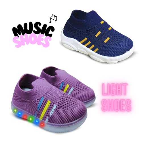Image of Kids Trending Slip-On Shoes Combo, Pack of 2 (Light Shoe + Musical Shoe)
