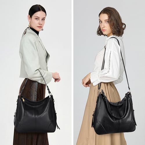 Image of TANTOMI Hobo Crossbody Bags for Women Vegan Leather Purses and Handbags Bucket Bags Ladies Shoulder Purses for Everyday