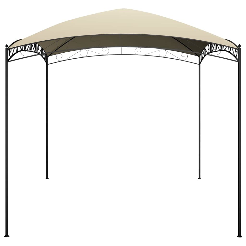 Gazebo 3 x 4 x 2,65 m, crema, 180 g/m², con telaio in acciaio e tetto rivestito in poliammide, per feste in giardino, barbecue e picnic