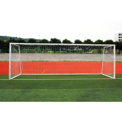 Portable Soccer Replacement Net, Heavy Duty White Soccer Goal Net Durable Thickened Polyethylene Football Goal Net for Sports Match Training(18 x 7ft)