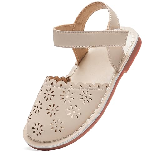 Image of Felix & Flora Toddler Girls Sandals Soft Rubber Princess Flat Shoes Flower Girl Shoes