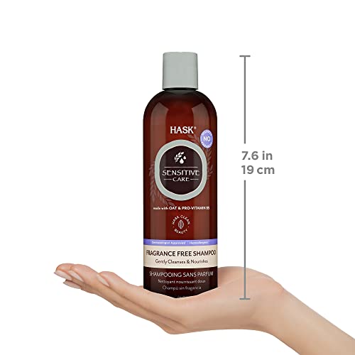 Hask Sensitive Care Shampoo + Conditioner Set Fragrance Free, Vegan, Color Safe, Gluten-Free, Sulfate-Free, Paraben-Free, Cruelty-Free - 1 Shampoo And 1 Conditioner #TOP2