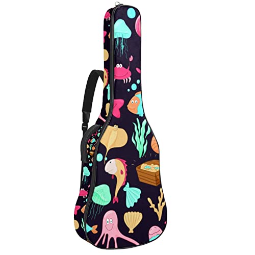 Housse guitare acoustique étanche jungle anti-pluie avec organiseur