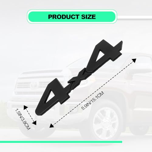 Image of Universal 4x4 Decal Blackout Emblem Sticker, 3D Raised ABS Badge Strong Adhesive, Logo Side Fender Trunk Badge for SUV Truck Pickup Model