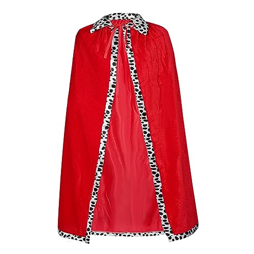 King Robe Costume Queen Robe Royal Cosplay Cape Medieval Prince Dress Up for Halloween Cosplay Stage Performance Carnival (Red Adult Size)
