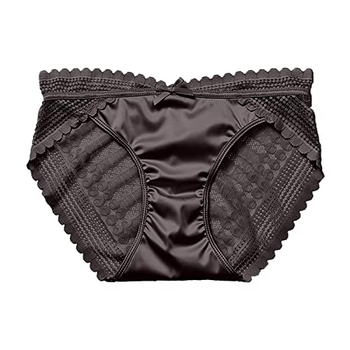 GETOUT Ropa interior larga para mujer, pantalones de malla de cintura baja, ropa interior de algodón de color sólido, bragas de carril 18 20, Negro, M