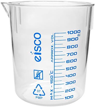Beaker 1000ml Tpx Plastic With Spout Blue Graduations Eisco Labs Amazon Com Industrial Scientific