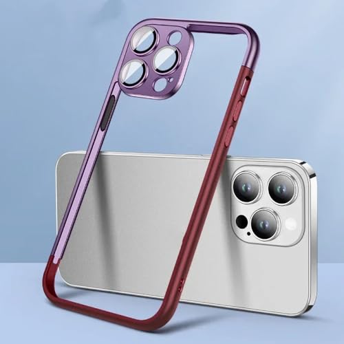 Housse iPhone 13 anti-choc avec cadre double couleur contre les bris de lentille