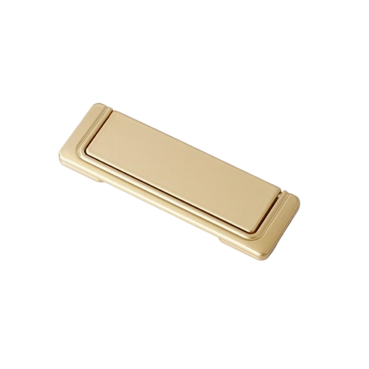 MOHUIED Recessed Handle Simple Flat Concealed Buckle Drawer Cabinet Handle Invisible Gusset Furniture Hardware Aluminum Alloy(Placer Gold)
