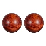 Anneome 2 piezas Bolas de Masaje de Madera Natural para Manos Unidades Acupresión y Ejercicio Alivio Estrés y Mejora Movilidad Arte Chino Tradicional
