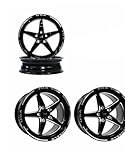VMS Racing Drag Pack, 2 Front 17x10 in (54 Offset) & 2 Rear 18x5 in (-12 Offset) V-Star Wheels, 5x114.3, Fits 2005-2014 S197