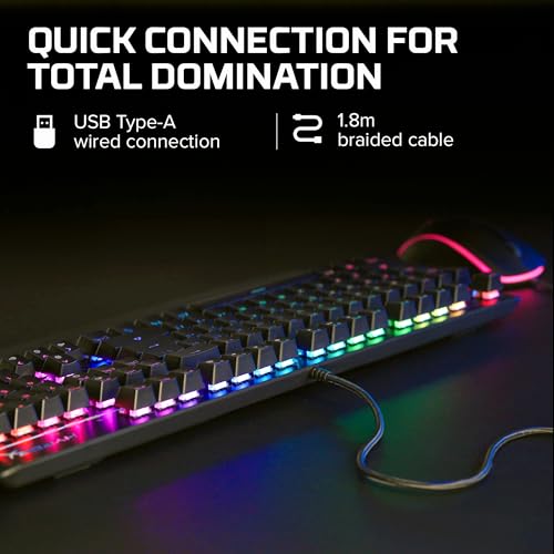 Image of HyperX Alloy Mkw100 Mechanical Gaming Keyboard, Dynamic RGB Lighting, Onboard Memory to Save Lighting Profiles, Dust-Proof Mechanical Switches (4P5E1Aa#Aba), Wired, Black