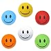 HappyBalls Assorted Happy Smiley Face Car Antenna Toppers/Antenna Balls/Rear View Mirror Danglers/Auto Accessories/Desktop Buddies (Red, Yellow, Orange, Blue, White, Green) (Pack of 6)
