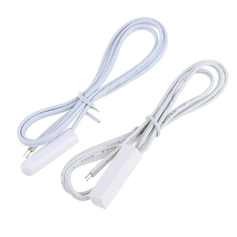 2 Pack Refrigerator Temperature Sensor Replacement NTC Cylinder and Cuboid Temp Probe WR55X10025 Freezer Thermistor Temperature Sensor for Hotpoint GE Refrigerators Fridge Cooling Repair
