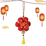 Mppchhn Decoraciones Chinas,2026 Decoración del Hogar China de Peluche,con Colgante Suave En Ventana Y Árbol - para Puerta Sala Pared Dormitorio Ventana Entrada