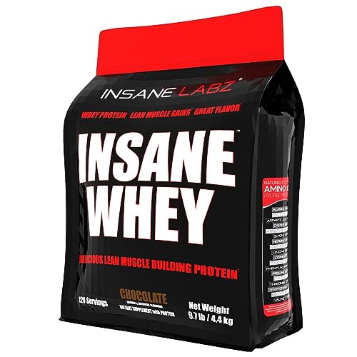 Image of Insane Labz Insane Whey,100% Muscle Building Whey Protein, BCAA Amino Profile, Mass Gainer, Meal Replacement (Chocolate, 120 Servings)
